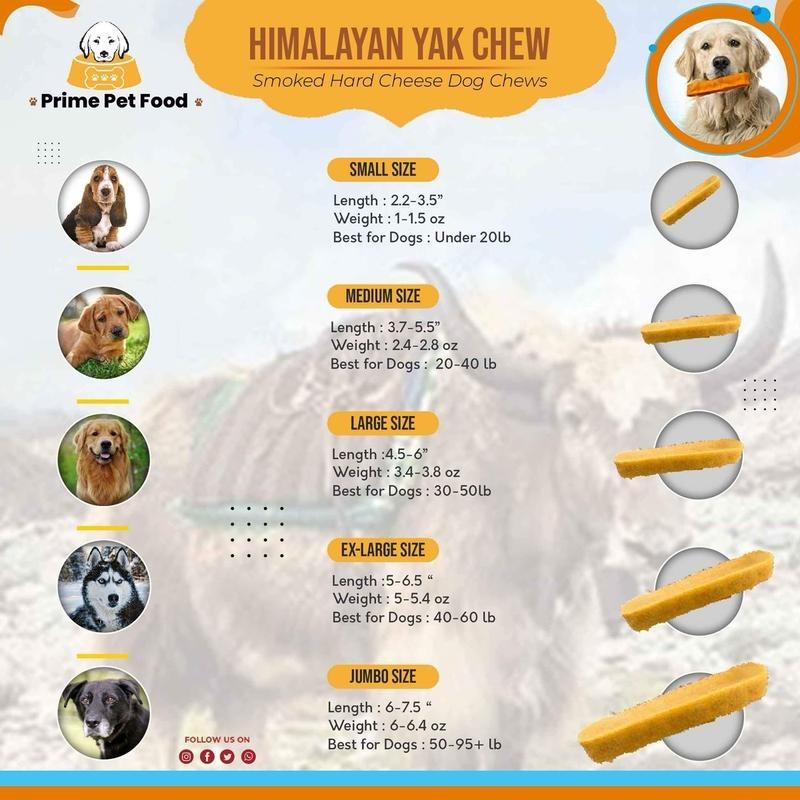 Prime Pet Food Yak Cheese Himalayan Dog Chews for Aggressive