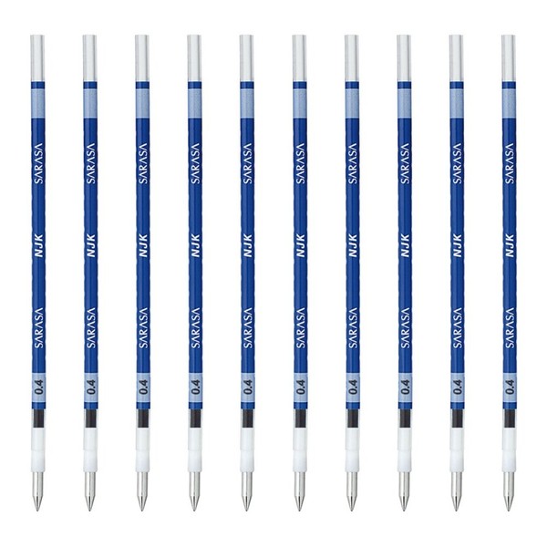 10pcs Zebra Sarasa NJK-0.4 0.4 mm Gel Ink Multi Pen Refill (Box Set) - Blue Ink