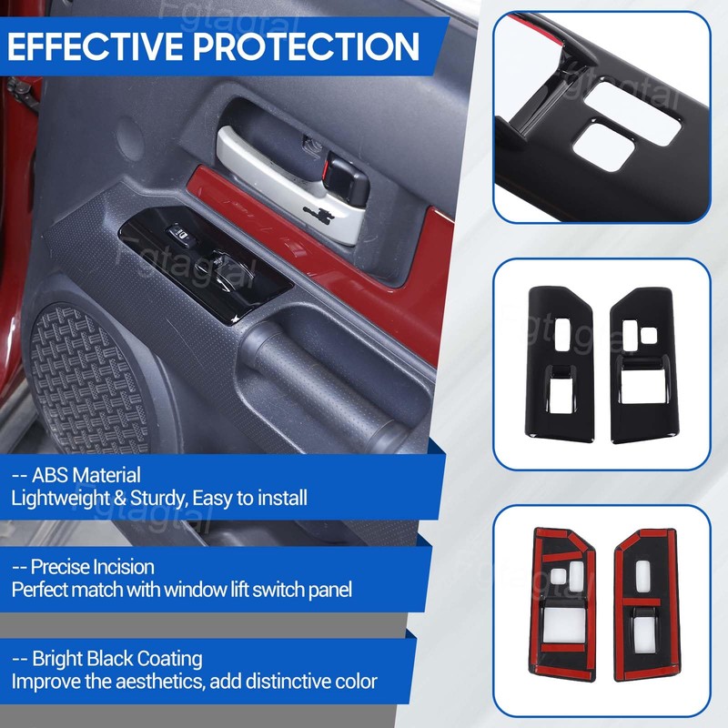 Window Lift Switch Cover Compatible with Toyot@ FJ Cruiser 2007-2021,