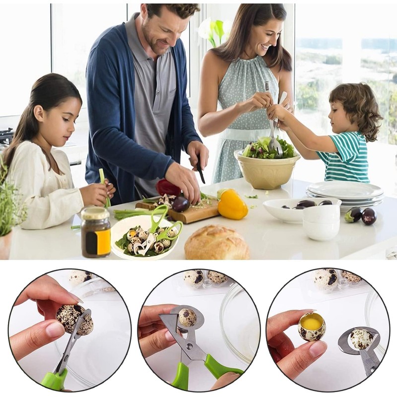 LATRAT 10 Pieces Quail Egg Slicer, Quail and Pigeon Egg