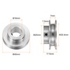 sourcing map Single Groove Pulley 16 mm Fixed Bore 40