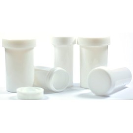 16oz White Plastic Ointmant Jars with Lids -(24Pcs/box)