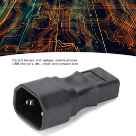 ciciglow Power Supply IEC 320 C14 Male to IEC 320 C9 Female Durable Converter Plug for AC Output 6A 250V Laptops, Mobile Phones, USB Chargers