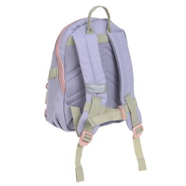 LÄSSIG Small Children's Backpack for Nursery, Crib Backpack with Chest Strap, 20 x 9.5 x 24 cm, 3.5 L, Rainbow Pastel Lilac, Modern