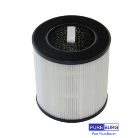 PUREBURG Replacement Filters Compatible with Acekool B-D02F & Mukynny B-D02 Air Purifiers, 2-Pack H13 HEPA 3-Stage Filtration Activated Carbon