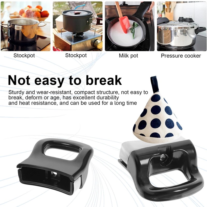 HSUYUN 2 Piece Pot Handle Set, Short Pot Side Handle