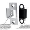 Strike Plate Polished Chrome Latch Door Frame + Dust Box