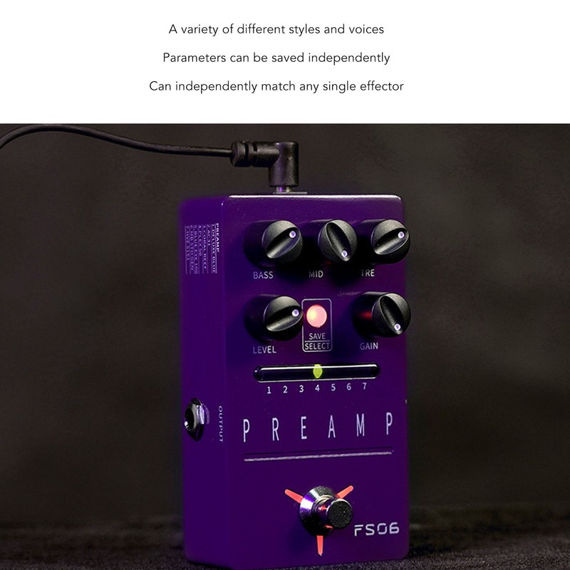 Guitar Effect Pedal Metal Purple 1/4in Interface Parameters Savable Single
