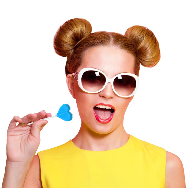 Fruidles 30-Pack Lollipops Mini Heart Shaped Blue-Raspberry Flavored Delicious Lollipop,