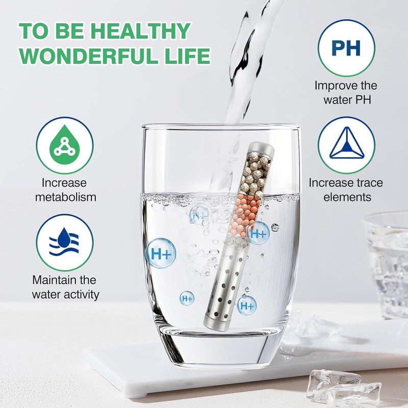 Hominas Water Filter Portable, Hydrogen Alkaline Water Stick Ioniser Minerals