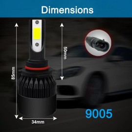SHENKENUO For Kia Optima 2016-2019 4X 8000K Blue LED Headlight Bulb Hi/Lo Beam Upgrade Kit
