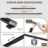 Lepushom 2 Pack Curtain Rods for Windows 48 to 86
