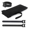 100 Pzs Cincho Suja Cables, Brida Con Velcro Reutlizable Negro