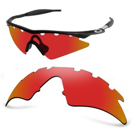 AOZAN ANSI Z87.1 Replacement Lenses For Oakley M Frame Sweep Vented Sunglasses - Electric Crimson