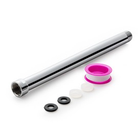 OFFO Shower Head Extension Arm 25cm(10 inch), Shower Arm Extension for Shower Head or Fixed Shower Head Made of 304 Stainless Steel Shower Head Extension, Chrome