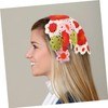 Baluue 3pcs Floral Knitted Hair Scarves for Women Soft Crochet