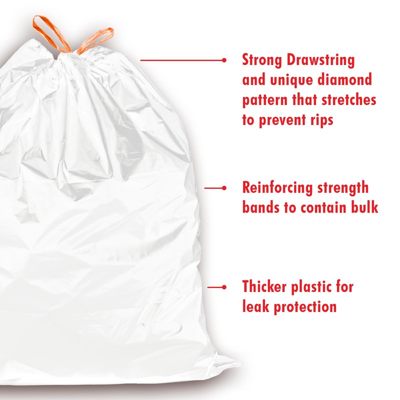 ITouchless Tall Trash Bags, Fits 8 to 13 Gallon Garbage