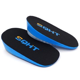 Plantillas de aumento de altura de SQHT: insertos de elevación de zapatos de talón para tendinitis de Aquiles y discrepancia de longitud de piernas, cojín de talón para hombres y mujeres (grande (1 pulgada de altura)