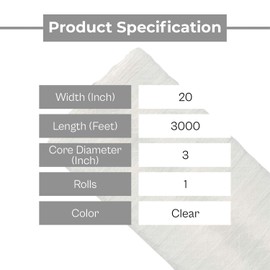 Shield Wrap Pallet Netting, Vented Stretch Wrap, 1 Roll, 20 Inch x 3000 Feet for Securing Pallets That Need Ventilation