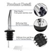 2 Pcs Spirit Measure with 4Pcs Bottle Pourers for Spirits,