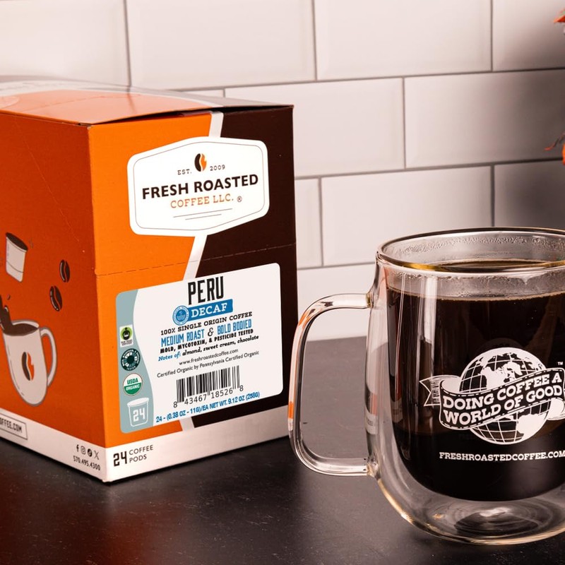 Fresh Roasted Coffee, USDA Organic Peru Water-Processed Decaf | 3rd