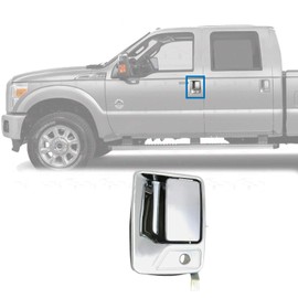 New Front Exterior Door Handle Chrome Left Driver Side for 1999-2016 Ford F-250 F-350 Super Duty / 2000-2005 Excursion Direct Replacement