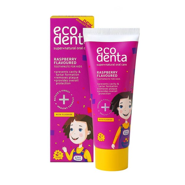 ECODENTA KAKE MAKE RASPBERRY FLAVOURED TOOTHPASTE FOR KIDS 3y+ 75ml