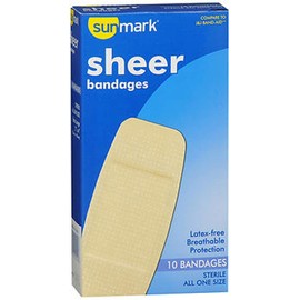 Sunmark Sheer Bandages, All One Size 10 Each by Sunmark (Pack of 2)