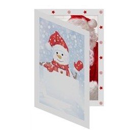 Snowman Folder Photo Frame (Pack of 100) 5x7 Slide-in Insert Type
