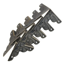 XZW 20PCS Bronze Corner Decorative Corner Protector Table Corner Protectors for Furniture Jewelry Box Decoration with Mounting Screw Accessories (Bronze)