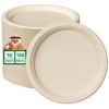 JOLLY CHEF 100% Compostable Paper Plates, 150 Pack 10 Inch