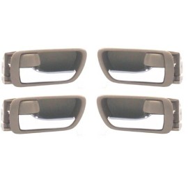 DELPA Inside Door 4 ( 2 L & 2 R ) Handles with Bezels Beige for 2002-2006 Toyota Camry