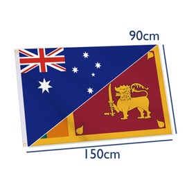 Sri Lanka Flag,3x5 FT Sri Lankan Flag,36x60 Inch Large Digitial Double-Printed Durable 150D Thick Polyester Decorations with 2 Brass Grommet