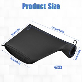 2Pcs Dust Bag for Miter Saw Black Dust Collector with Zipper Adjustable Bracket and Wired Stand Dust Bag for 255 Model Belt Sander Parts Diagonal Saw Miter Saw Accessories