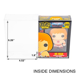 Platinum Protectors Plastic Display Case Compatible with Funko Pop Enamel Pin (20 Pack)