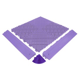 IYG Floor Corner Piece Garage Floor Covering Tiles Garage Floor Mats Workshop Plastic Decking Workshop Floor Click Tiles Plate Garage Tile