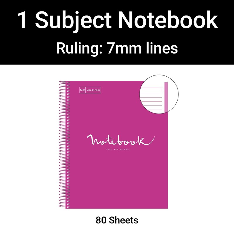 Miquel Rius M Emotions 1 Subject Notebook, Lined 11" x