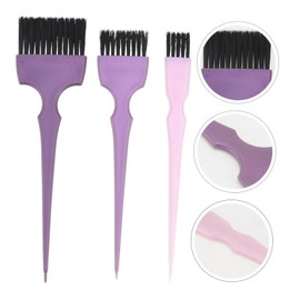 FOMIYES 6pcs Hair Dye Brush Portable Hair Tint Applicator Comb for Home Salon Use Easy Grip Design Pink Purple for Coloring Treatment Applications