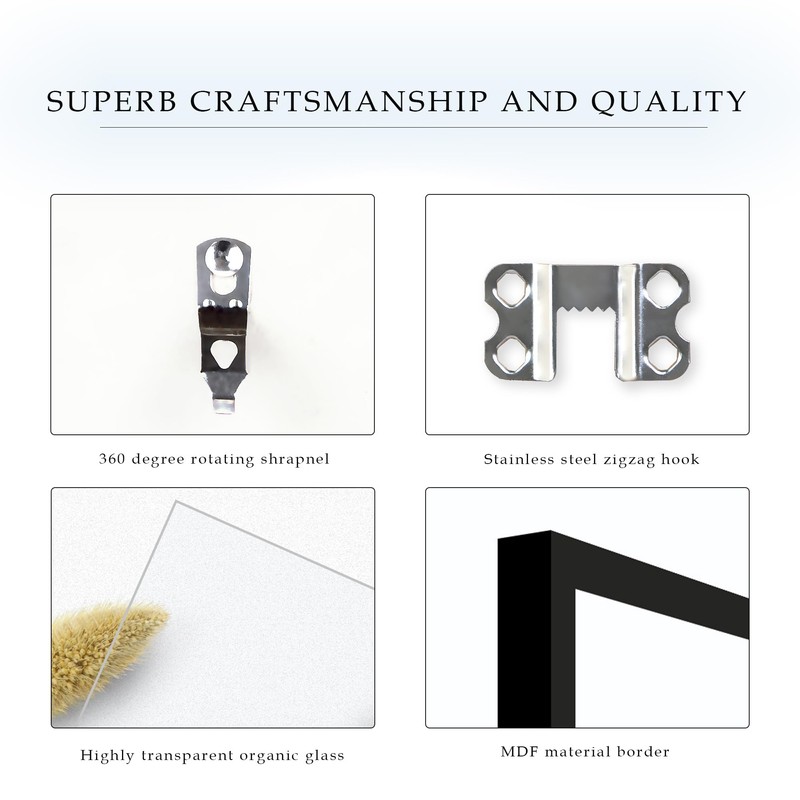 Fisnish 24x30 Poster Frame, Black 24 x 30 Frame for