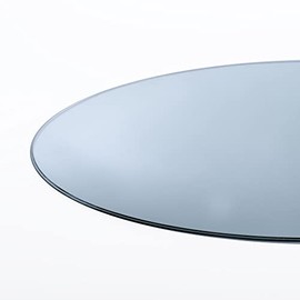 Spancraft 36" Inch Round 1/2" Thick Clear Glass Table Top with Ogee Edge and Tempered Glass, Replacement Glass Table Top, Great for Dining Tables, end Tables, and Outdoor Patio Table Tops or Table