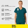 WonderWink W123 Women’s Stylized V-Neck Scrub Top — Charcoal Heather,