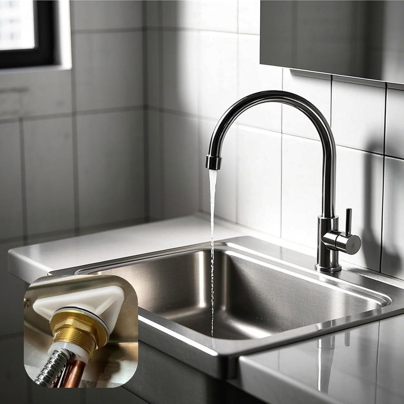 SANTUO 2Pcs Sink Reinforcement Stabiliser for Sink Faucets Fittings on