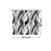 Ruelvth Grey Striped Shower Window Curtain for Bathroom 40x36 Inch