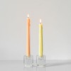 DONOUCLS Crystal Candle Holders Pack of 2, Clear Crystal Tapered