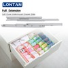 LONTAN 15 Inch Undermount Soft Close Drawer Slides 3D Locking