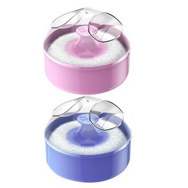 Ipetboom Talqueras Perfumadas Mujer 2 Piezas con Asa de Felpa para Rostro y Cuerpo, Previenen Irritación, Fáciles de Almacenar con Caja Incluidas para