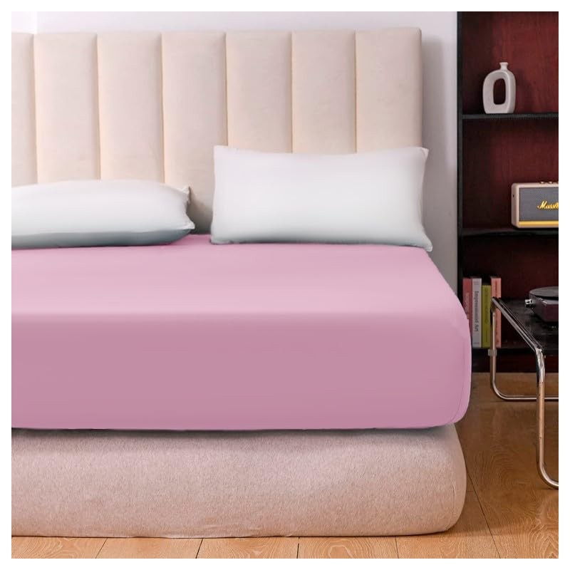 Prime Linens Extra Deep 30Cm Plain Fitted Sheet, Elastic Pocket