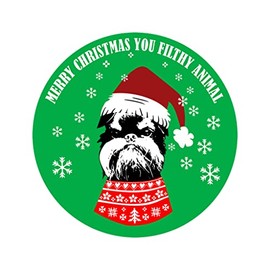 Merry Christmas You Filthy Animal Iron on Screen Printed Transfers for Fabrics