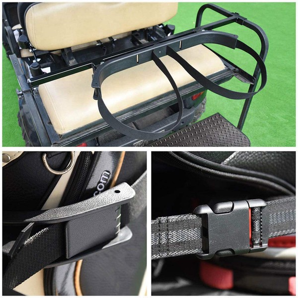 Supermotorparts Universal Golf Cart Rear Seat Bag Holder Attachment Bracket for EZGO Yamaha Club Car