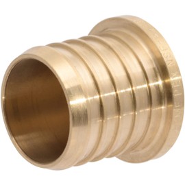 SharkBite 1-1/4 Inch Brass Crimp Plug, PEX Pipe, PE-RT, UC0435